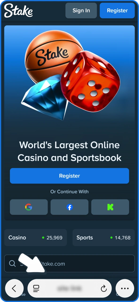 Open Stake website on your iPhone to get app.