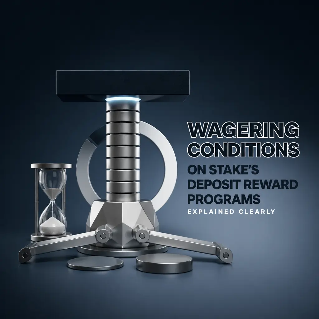 Wagering conditions on Stake's weekly and monthly deposit bonus programs, since no deposit bonus is unavailable in India.
